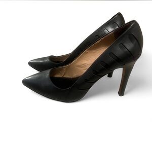 Audrey Brooke Black Pointed-Toe High Heel Pumps